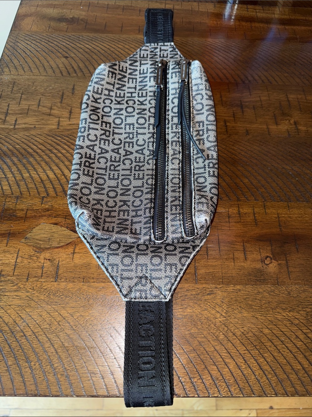 Kenneth Cole-Black and Gray sling/fanny pack